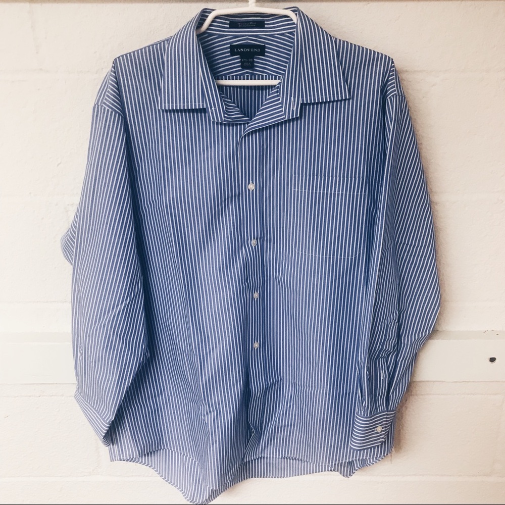 Oversized Striped Button Down Shirt - image 2